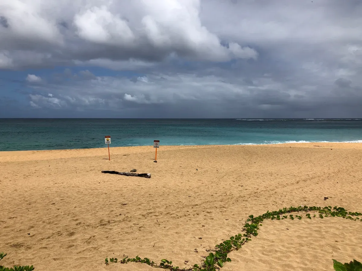 Haena Beach on Kauai's north shore near Haena State Park and the Na Pali Coast